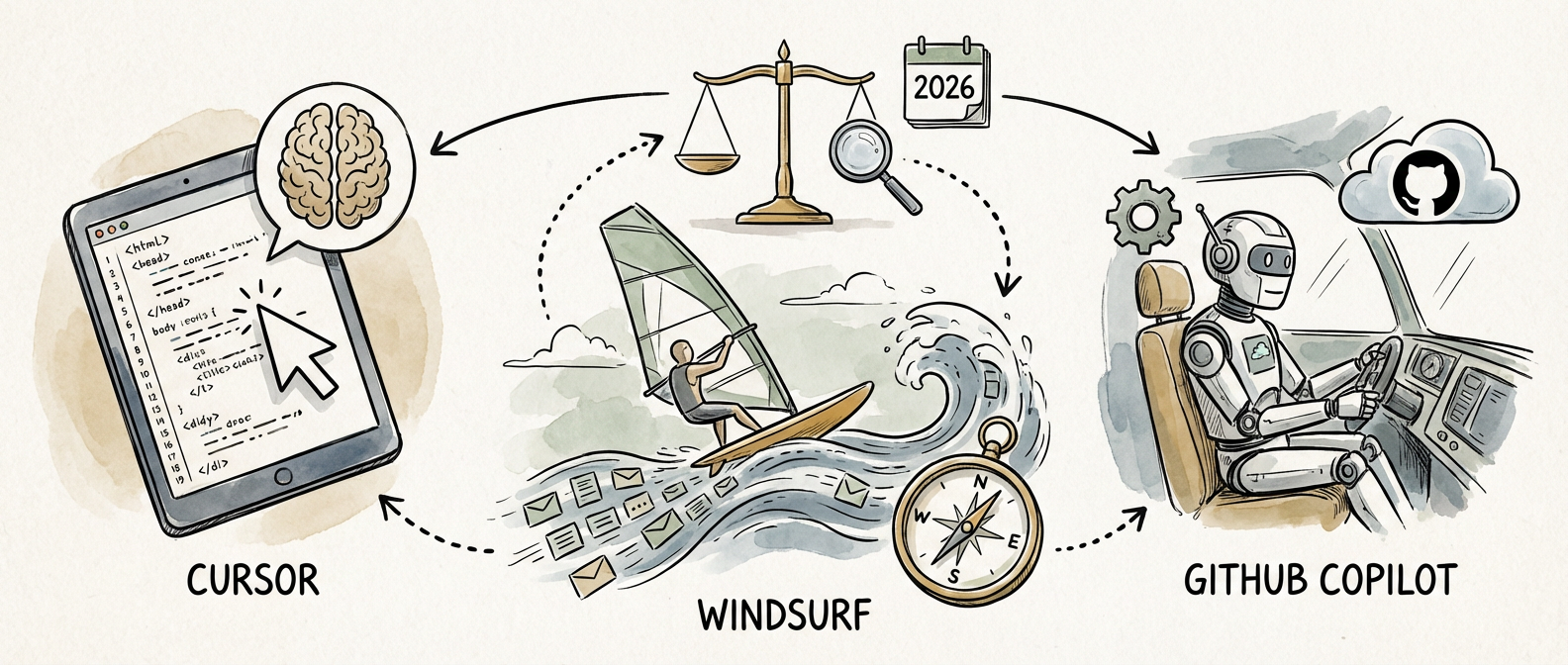 Cursor vs. Windsurf vs. GitHub Copilot in 2026: A Pragmatic Breakdown for Developers Who've Used All Three
